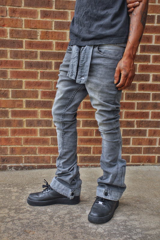 Ash Gray Pocket Denim